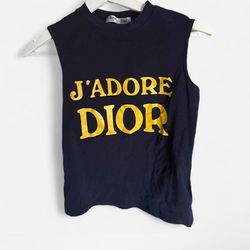 J adore shirt size small navy and yellow