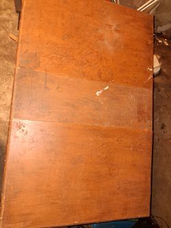 Vintage Wooden Table with Leaf Extension