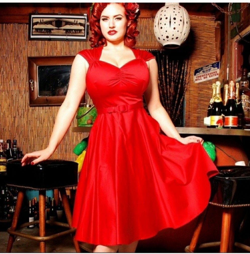 Pinup couture red dress