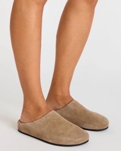 Jeffrey Campbell Tan Suede Slip-On Mule Slippers