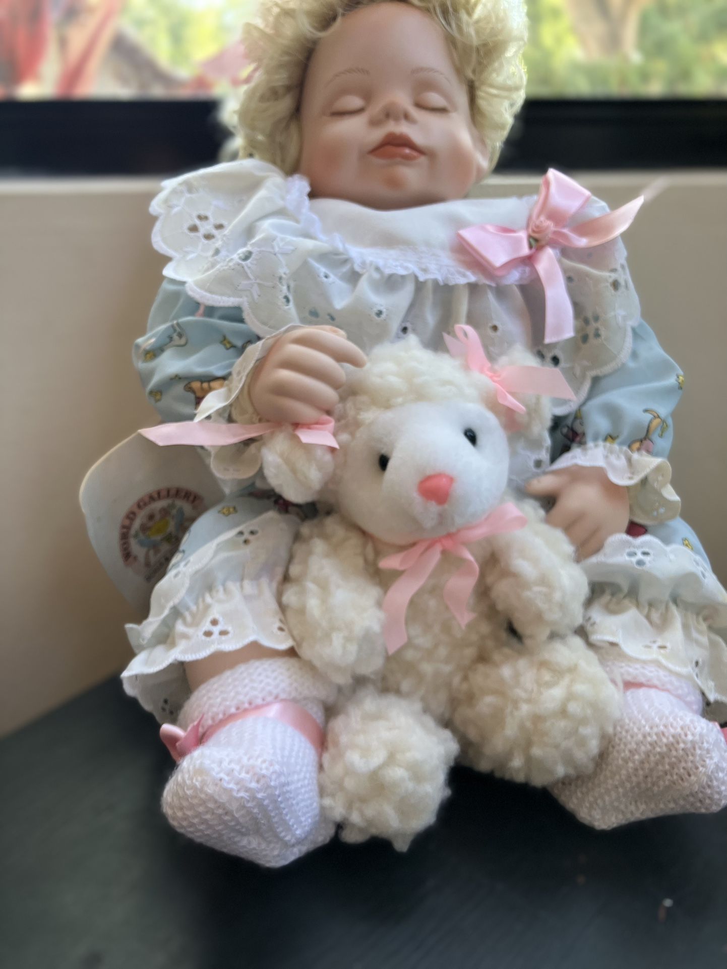 Little Lamb Porcelain Doll