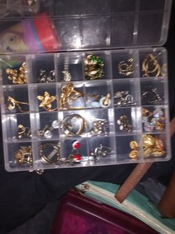 Big lot of vintage clip-on earrings