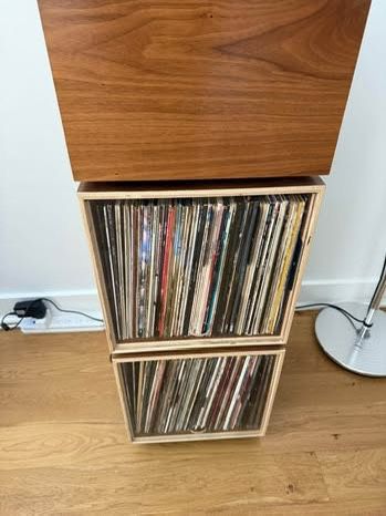 Vinyl Records Stacking Storage Cubes with wheels