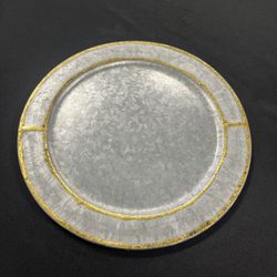 Hearth and Hand Galvanized Charger With Gold Trim 
