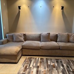 Custom Down Sofa With Chaise
