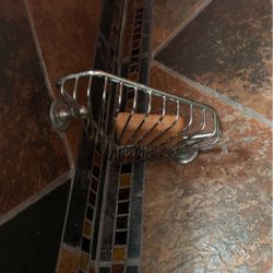 Waterworks Wall Mount Corner Basket Matte Nickel