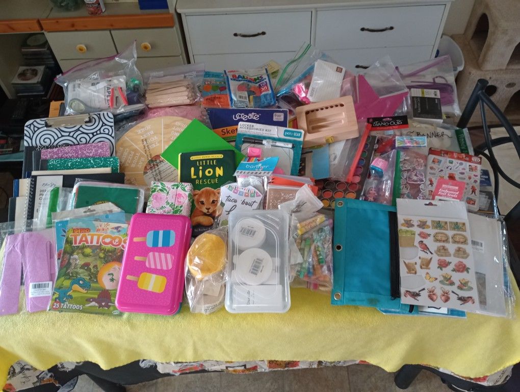 Misc. Craft Supplies, Party Supplies & School Supply Bundle #2