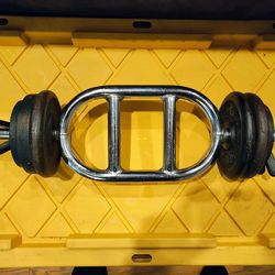 Tricep Bar with Weights