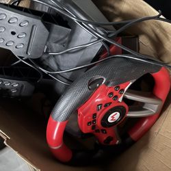 Nori mario kart racing wheel and pedals