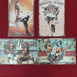 4 Garage / Man Cave / Decor Funny Metal Signs     