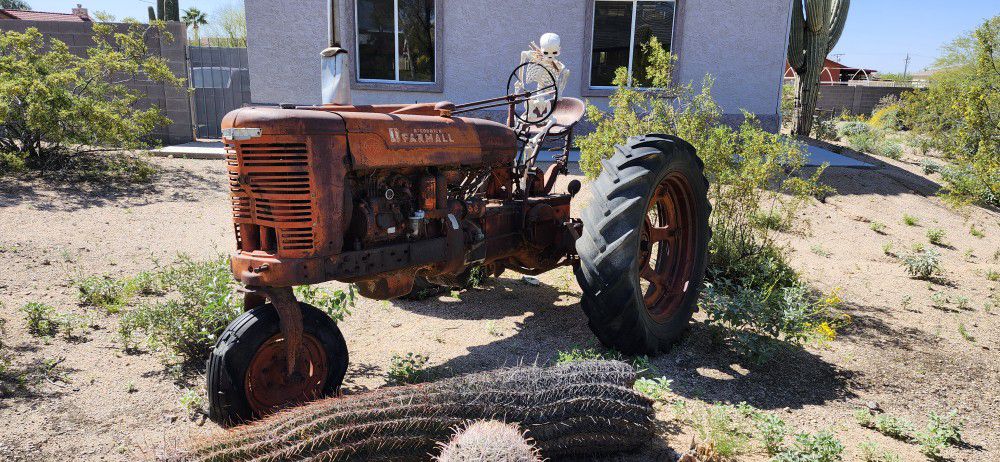 Farmall Tractor Yard Art
