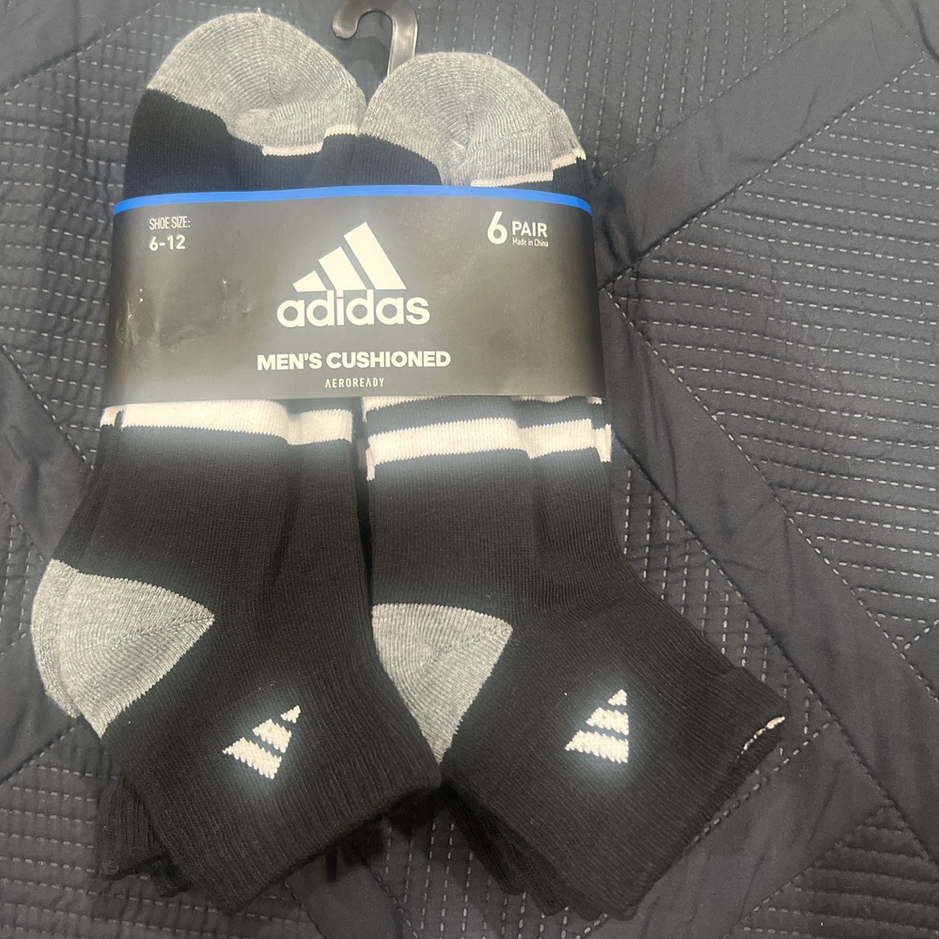 Brand New Adidas Socks Cushioned For Comfort.