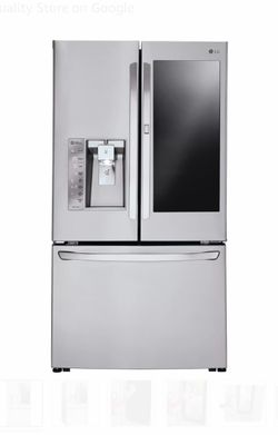 VERY CLEAN 36 Inch Counter Depth Smart French Door Refrigerator with 23.5 Cu. Ft. Capacity, InstaView™ Door-in-Door®, Dual Evaporators, SpillProof™ Gl