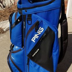Ping 15 Way Pioneer Golf Cart Bag Blue W/ Cover