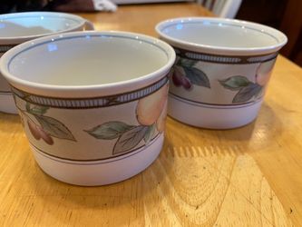 Set of 4 Tea Cups—Mikasa Garden Harvest Pattern—Excellent, Clean Condition