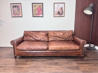 Restoration Hardware Hamilton Leather Sofa –Delivery Available