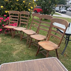 Country High Back Chairs (5 Chairs) 