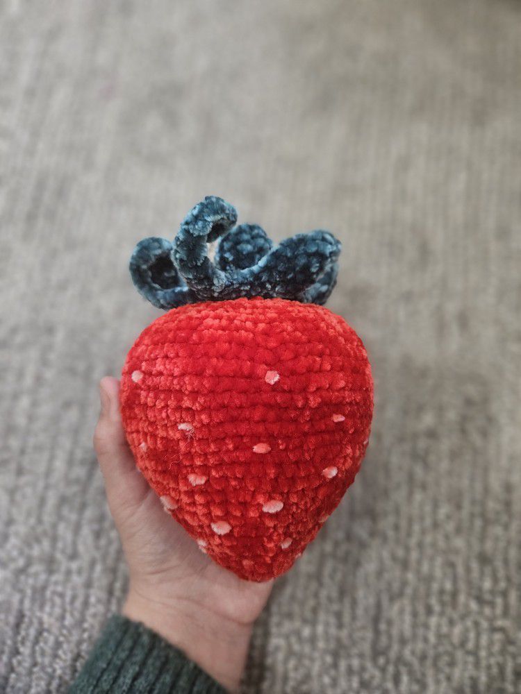 Handmade Crochet plushie Strawberry 🍓 