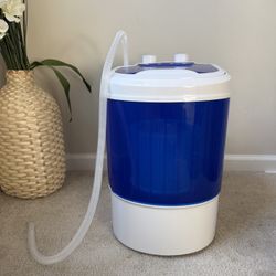 Portable Mini Washing Machine 8 lbs Washing Capacity Semi-Automatic Compact Washer Spinner Small Cloth Washer Laundry Appliances for Apartment, RV, Ca