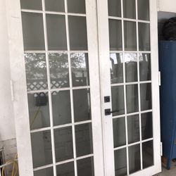 18-Lite Steel Double French Doors (Impact Glass)
