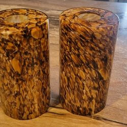 Brown Gold Glass Shade For Light Pendant. 