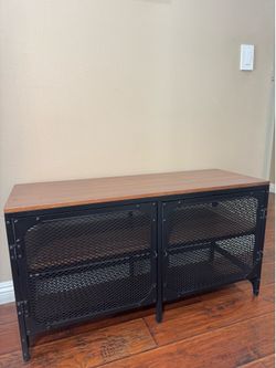 Industrial console storage table