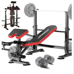6 in 1 , 600 lbs Weight Bench set 