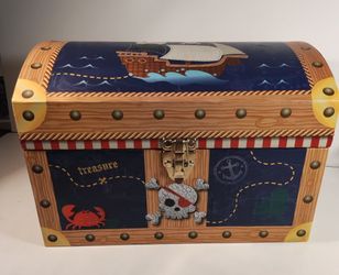Large Toy Treasure Chest Cardboard 14" L x 10" W x 9.5" H
