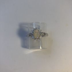 NIB sz 7.5 or sz 10 Natural Ethiopian Opal Sterling Silver ring