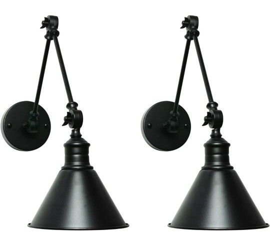 Industrial Swing Arm Sconces (2)