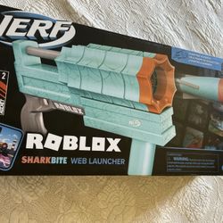 NERF + ROBLOX sharkbite nerf blaster with 2 Roblox nerf rockets