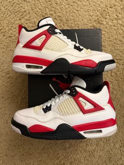 Size 7y (Used, comes with box) - Air Jordan 4 red cement gs