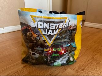 All Monster trucks and the bag.