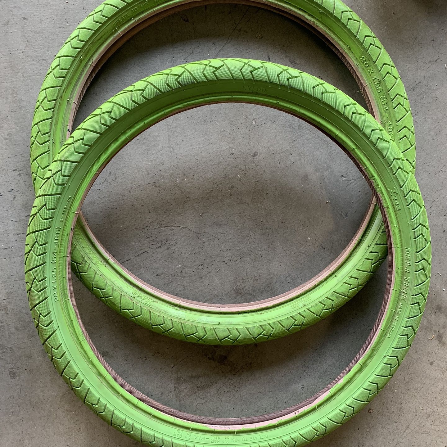 20” Lime, Green Bike Tires 