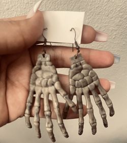 Skeleton Hand Earrings