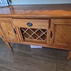 Solid Oak Buffet Table 