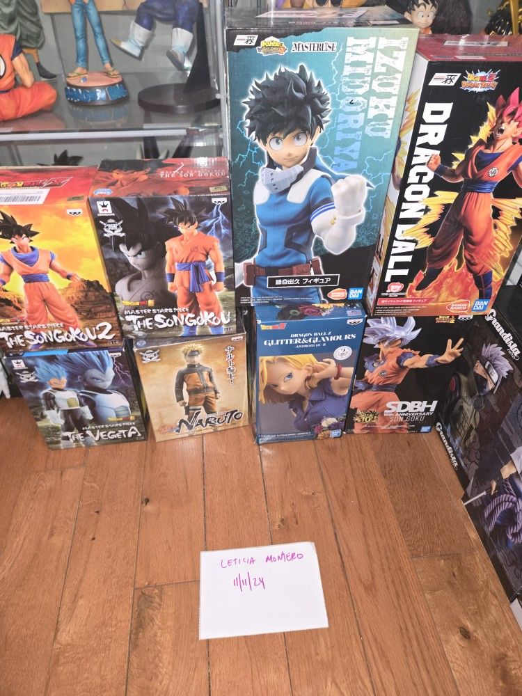 Dragonball Naruto And My Hero Academia Figures