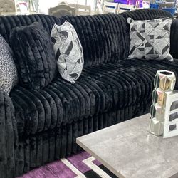 Black Super Soft Sectional 