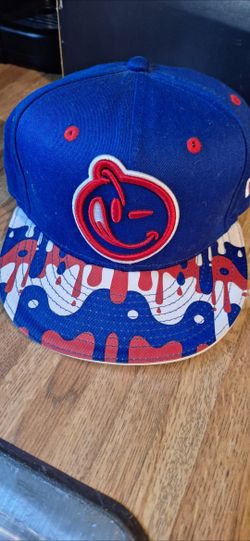 Vintage Yums Mitchell And Ness Hat Vp91z Red White And Blue Drip Pattern