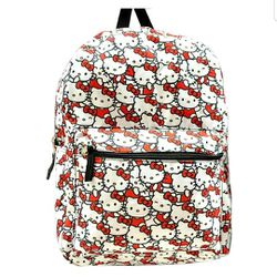 Hello Kitty White All Over Print 16" Backpack