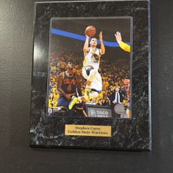 Stephen Curry Rookie Year Photo Plaque