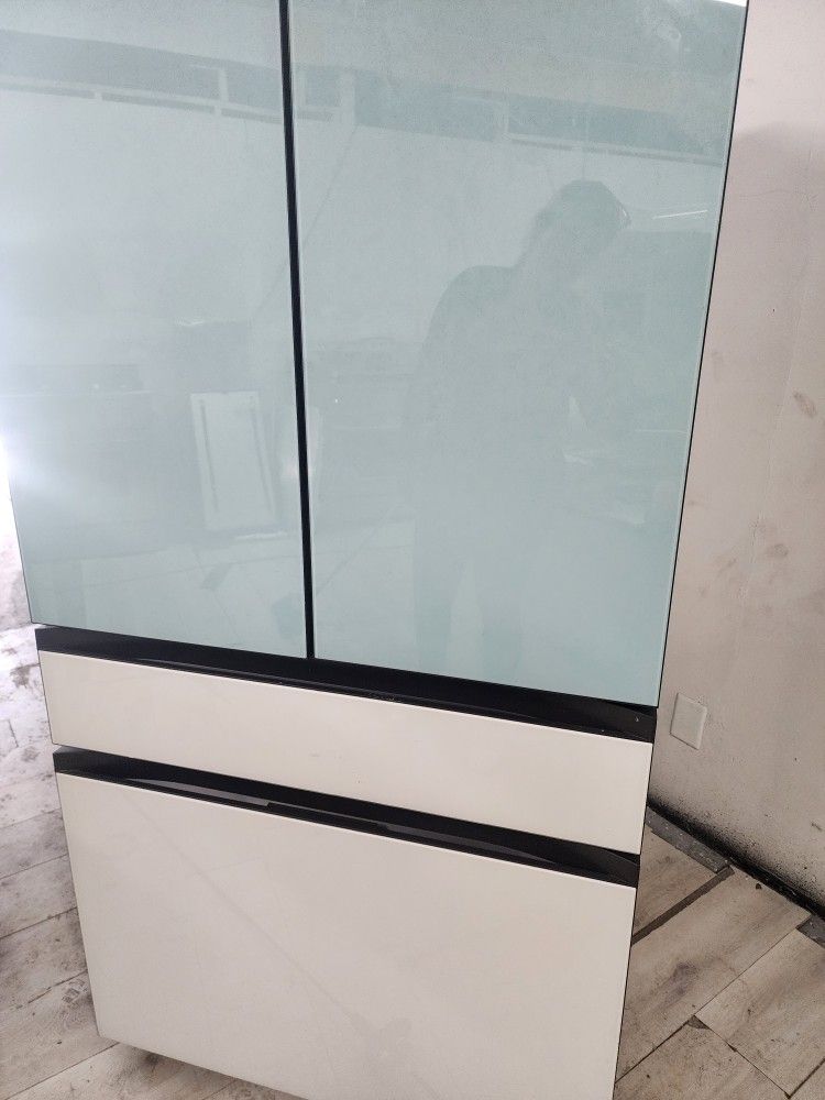 Bespoke Four-door Refrigerator Samsung White And Blue 