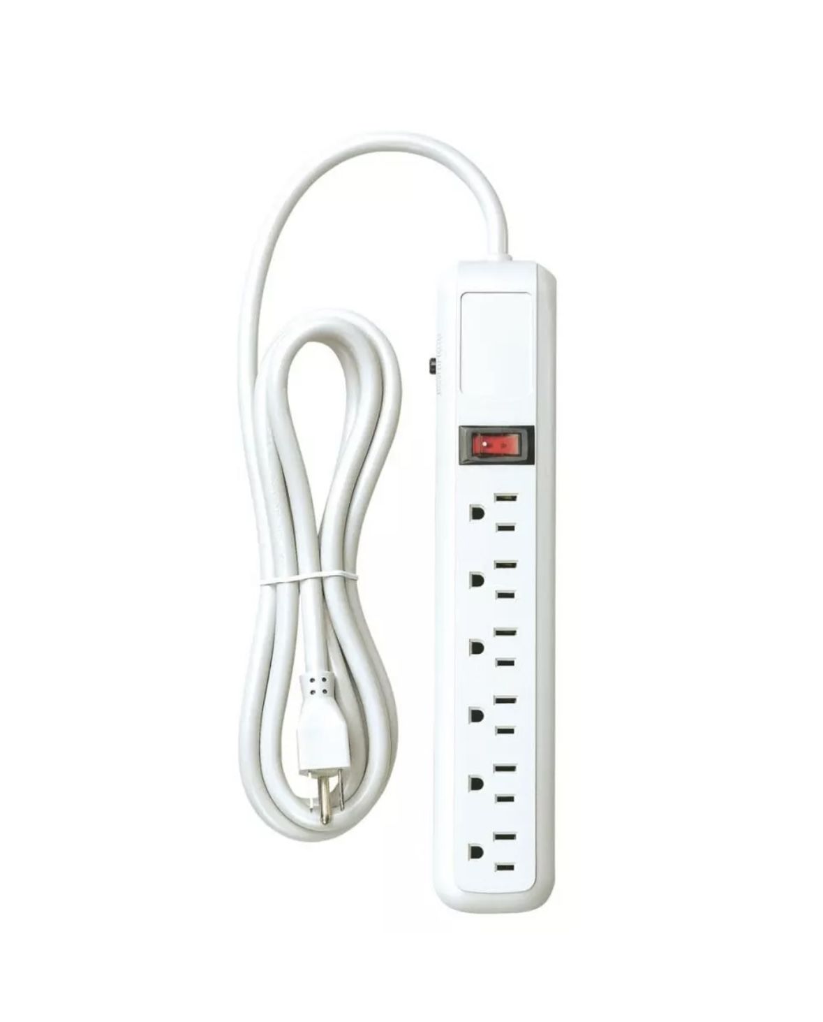 11-00223 14/3 SJT 6-Outlet Power Strip, 6-Foot, White