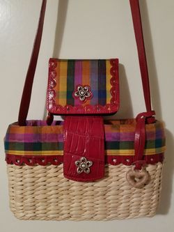 Brighton straw bag and wallet