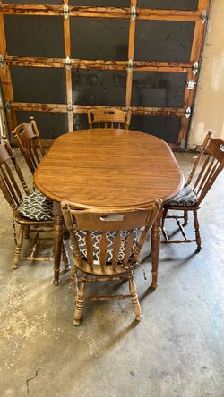 Dining table and chairs