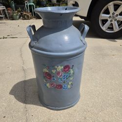 Vintage Or Antique Painted Milk Can