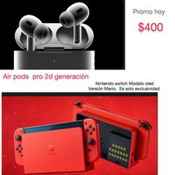 Air Pods Pro Y Nintendo Switch Modelo Oled 