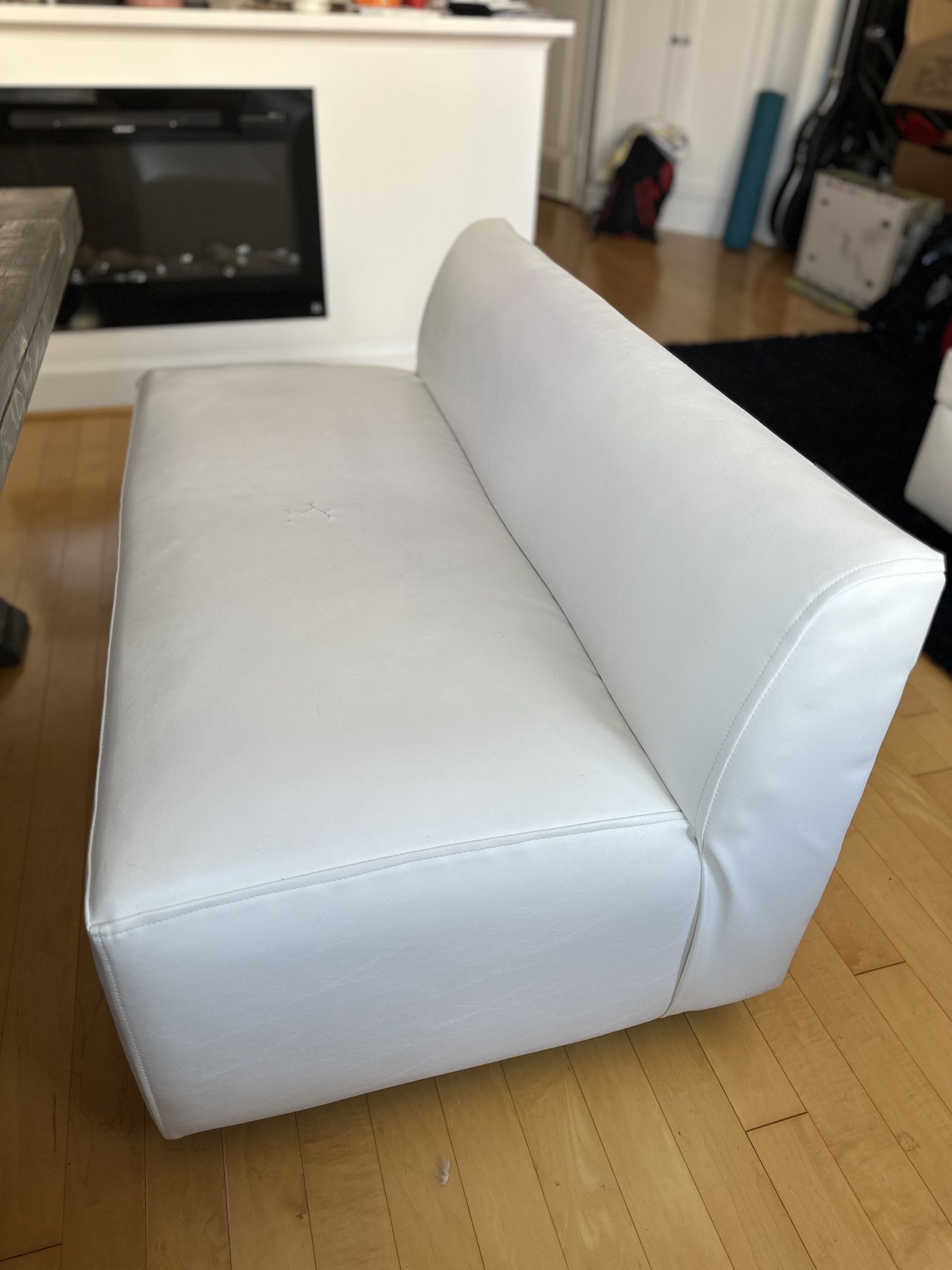 Faux Leather Loveseat And Chair Set