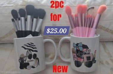 Gift Set Make Up Brush And Mug