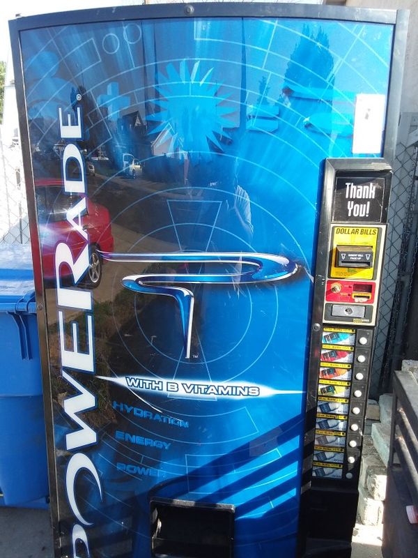 Powerade intellavend 2000 coin or dollar bill operated vending machine